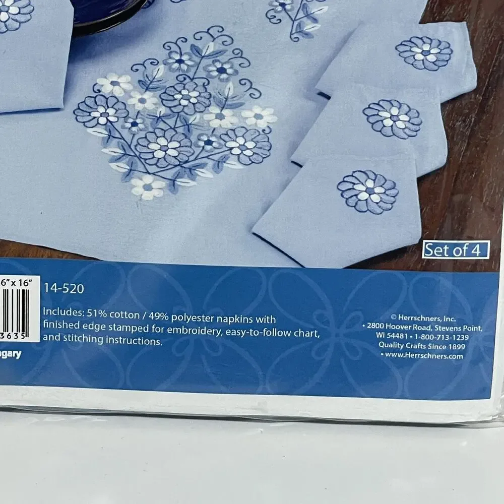 Craftways Braxton Napkins 14-520 Set of 4 for Needlepoint by Herrschners,‎ Inc.